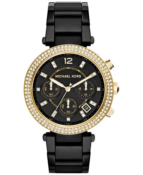 black ladies michael kors watch|Michael Kors watches all black.